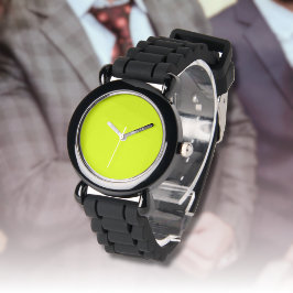 Neon Chartreuse Solid Color | Klassiek Horloge