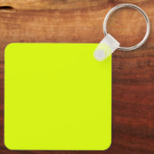 Neon Chartreuse Solid Color | Klassiek Sleutelhanger (Achterkant)