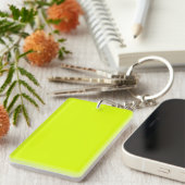 Neon Chartreuse Solid Color | Klassiek Sleutelhanger (Voorkant Rechts)