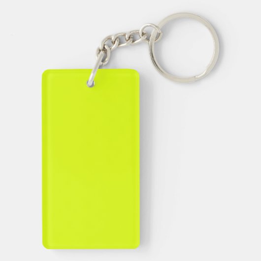 Neon Chartreuse Solid Color | Klassiek Sleutelhanger (achterkant)