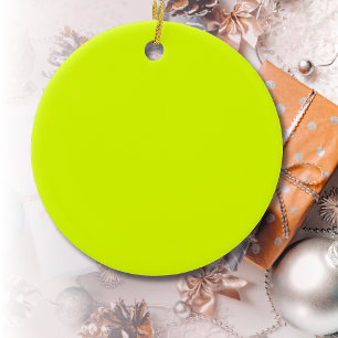 Neon Chartreuse Solid Color Trendy kleur Keramisch Ornament