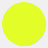 Neon Chartreuse Solid Color | Trendy kleur Ronde Sticker (Voorkant)