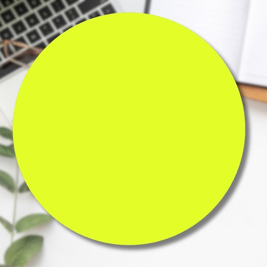 Neon Chartreuse Solid Color | Trendy kleur Ronde Sticker