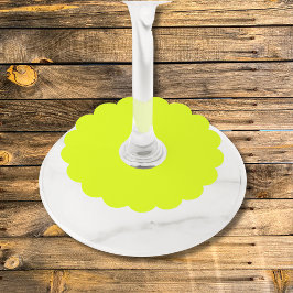 Neon Chartreuse Solid Color | Trendy kleur Wijnglaslabel