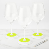 Neon Chartreuse Solid Color | Trendy kleur Wijnglaslabel (Set)