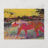 Neon cheetah briefkaart (Voorkant)
