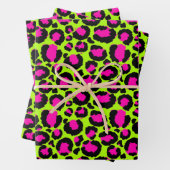 Neon Cheetah Pattern, Boys Girls & Kinder, Leopard Inpakpapier Vel (In situ)