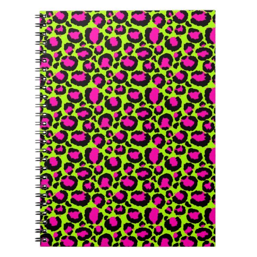 Neon Cheetah Pattern, Boys Girls & Kinder, Leopard Notitieboek (Voorkant)