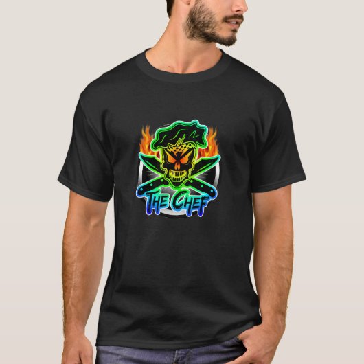 Neon Chef Skull T-shirt (Voorkant)