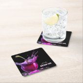 Neon Cherry gepersonaliseerd Kartonnen Onderzetters (Insitu)