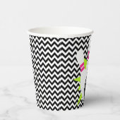 Neon Chevron Bowling Party papieren bekers (Rechts)