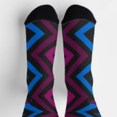 Neon Chevron Roze Blauwe Gradiënt Sokken (Top)