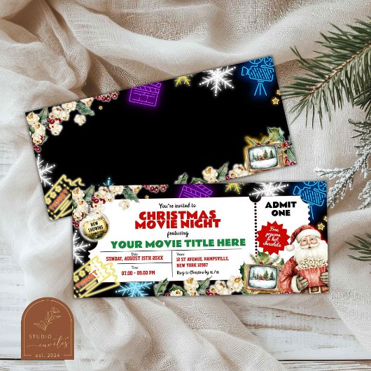 Neon Christmas Movie Night Ticket