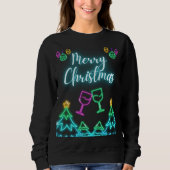 Neon Christmas sweatshirt voor dames (Voorkant)
