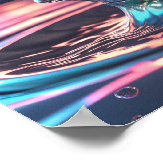 Neon Chrome Crown Splash Poster (Hoek)