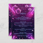 Neon Chrome New Year’s Eve Menu | Y2K Holographic (Voorkant / Achterkant)