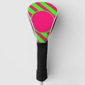 Neon Circle Golf Club Cover – Customizable (Voorkant)