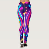 Neon Circle Vortex Pattern Leggings (Achterkant)