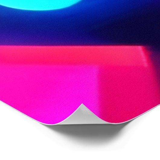 Neon Circle Vortex Pattern Poster (Hoek)