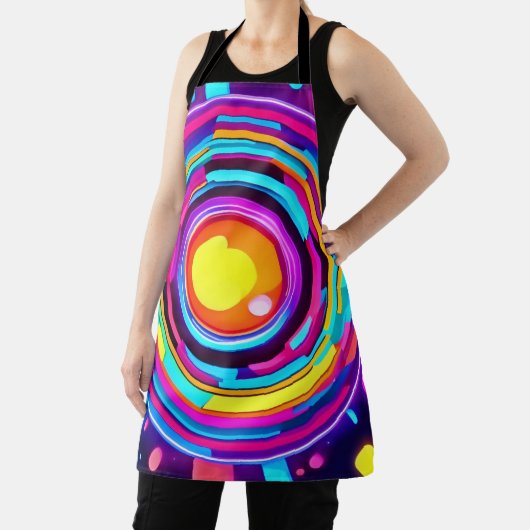 Neon Circle Vortex Pattern Schort (Insitu)