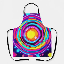 Neon Circle Vortex Pattern Schort