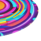 Neon Circle Vortex Pattern Snijplank (Hoek)