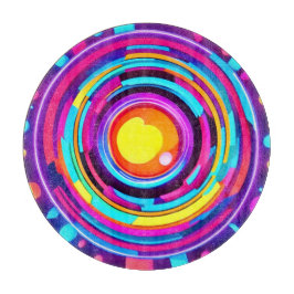 Neon Circle Vortex Pattern Snijplank