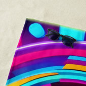 Neon Circle Vortex Pattern Strandlaken (In situ)