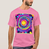 Neon Circle Vortex Pattern T-shirt (Voorkant)
