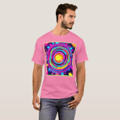 Neon Circle Vortex Pattern T-shirt (Voorkant volledig)