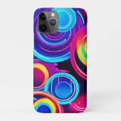 Neon Circles Abstracte kunst Case-Mate iPhone Case (Achterkant)