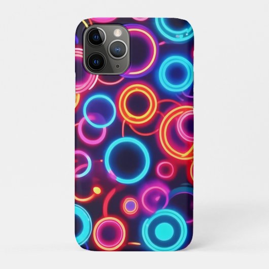 Neon Circles: een levendig visueel feest Case-Mate iPhone Case (Achterkant)