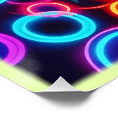 Neon Circles: een levendig visueel feest Perfect Poster (Hoek)