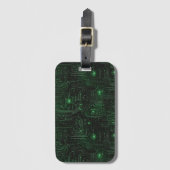 Neon Circuit Bagagelabel (Voorkant (verticaal))