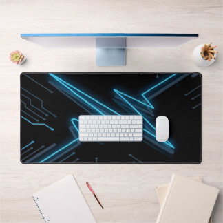 Neon Circuit Pulse Futuristisch Gaming Bureaumat