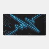 Neon Circuit Pulse Futuristisch Gaming Bureaumat (Voorkant)