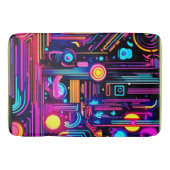 Neon Circuitry Dreams Badmat (Voorkant)
