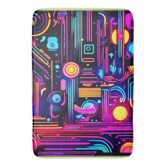 Neon Circuitry Dreams Badmat (Voorkant Verticaal)