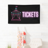 Neon Circus Tent Tickets binnenste vinylbord Spandoek (Insitu)