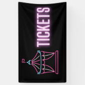 Neon Circus Tent Tickets binnenste vinylbord Spandoek (Verticaal)