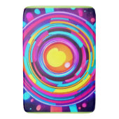 Neon Cirkel Vortex Patroon Badmat (Voorkant Verticaal)