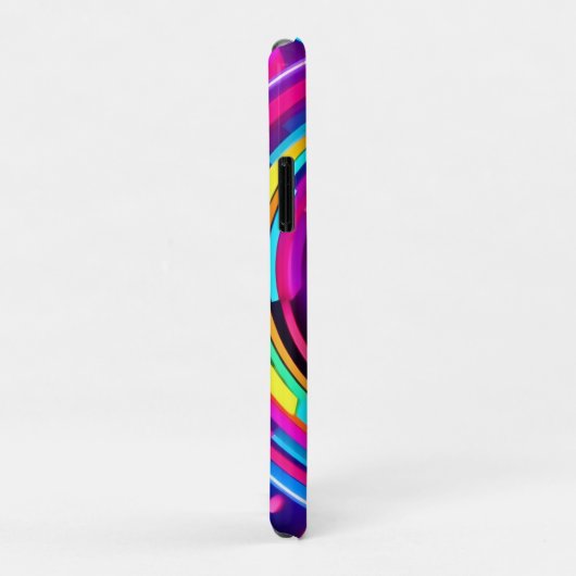 Neon Cirkel Vortex Patroon Case-Mate iPhone Case (Achterkant/rechts)
