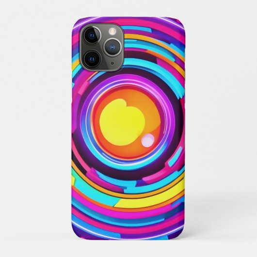 Neon Cirkel Vortex Patroon Case-Mate iPhone Case (Achterkant)