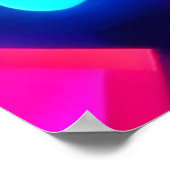 Neon Cirkel Vortex Patroon Poster (Hoek)