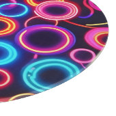Neon Cirkels: Een Levendig Visueel Feest Snijplank (Hoek)