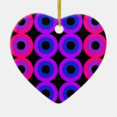 Neon Cirkels Keramisch Ornament (Voorkant)
