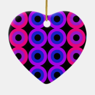 Neon Cirkels Keramisch Ornament
