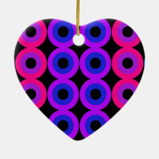 Neon Cirkels Keramisch Ornament (Achterkant)