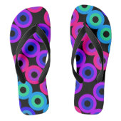 Neon Cirkels Teenslippers (Voetbed)