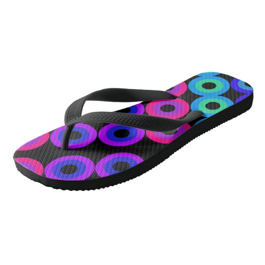 Neon Cirkels Teenslippers (Schuin)